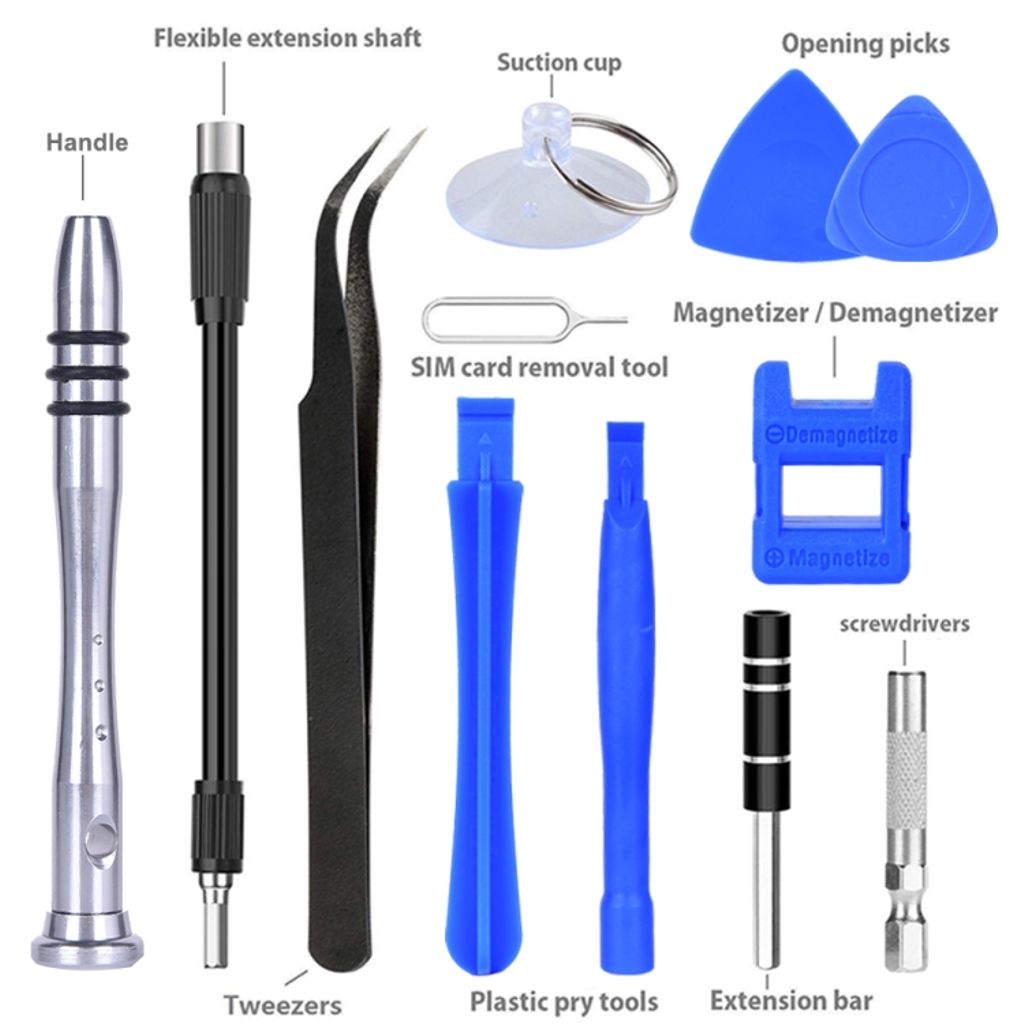 115-i-1 reparasjonsverktøysett med metallhåndtak