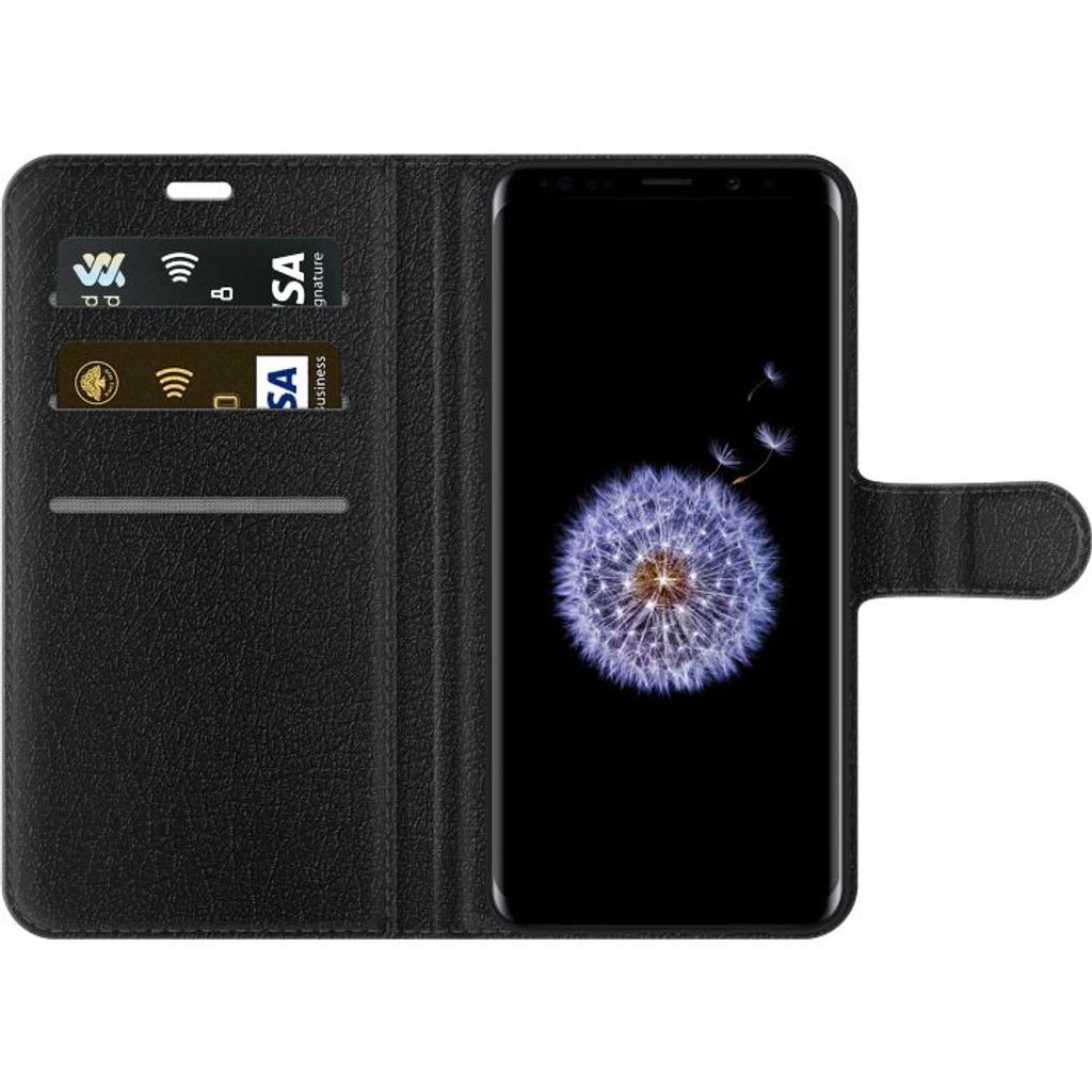 Samsung Galaxy S9+ Svart Plånboksfodral Guldkretsen