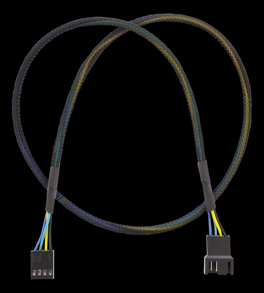 4-pin tuulettimen jatkojohto 60 cm – musta