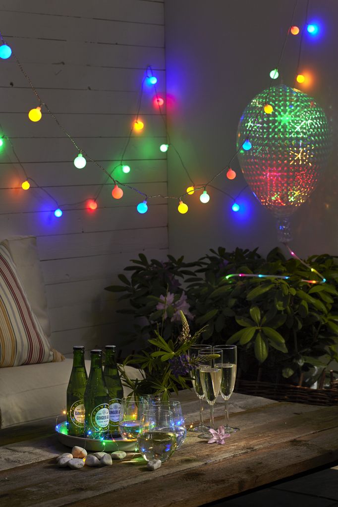 LED ljusslinga BERRY / 50 LED / 7.35 M / utomhusbruk / IP44 / Multi