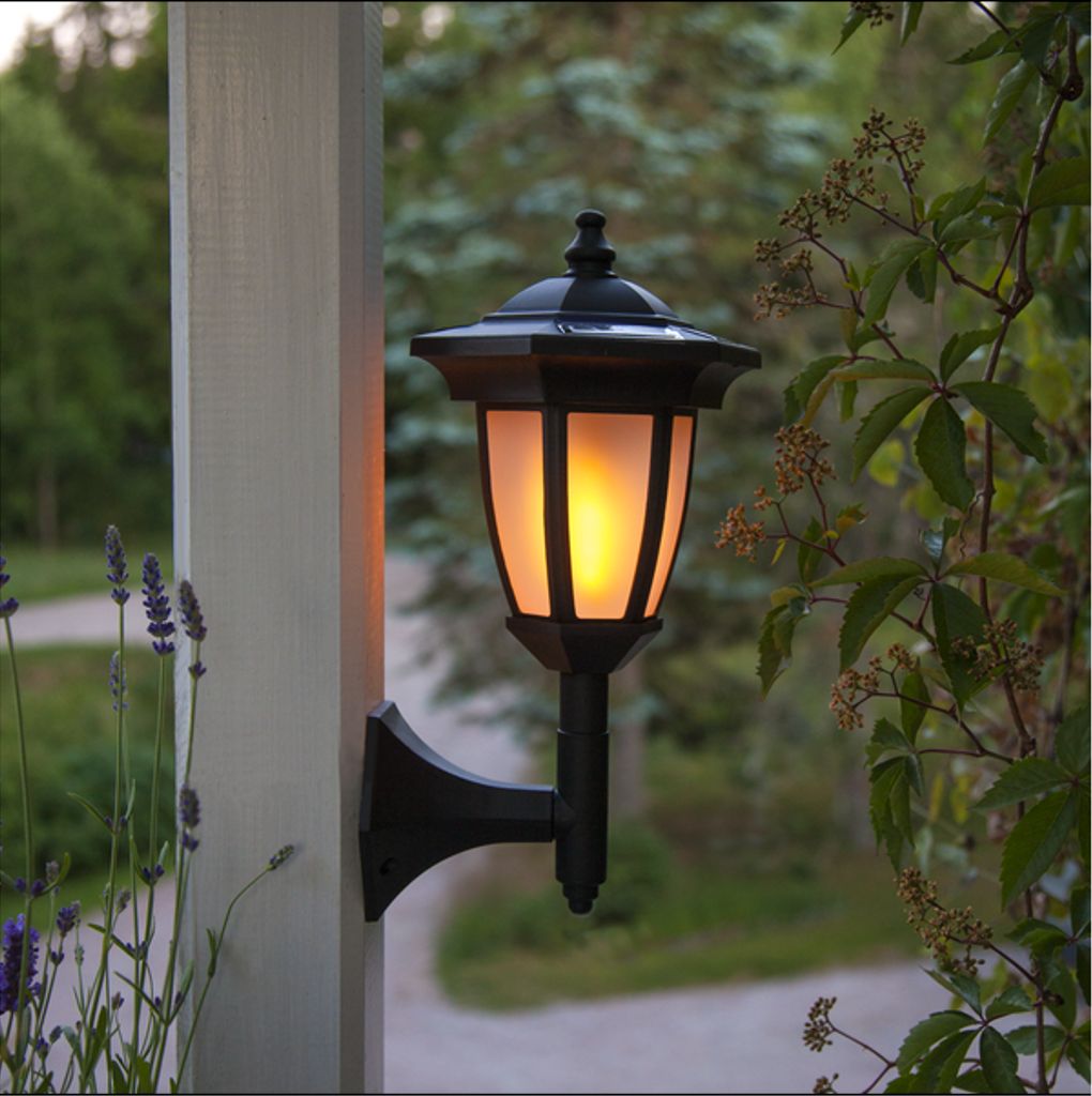 SOLCELLEFAKLEFLAMME / 63 cm / Sensor / Udendørs brug / IP44