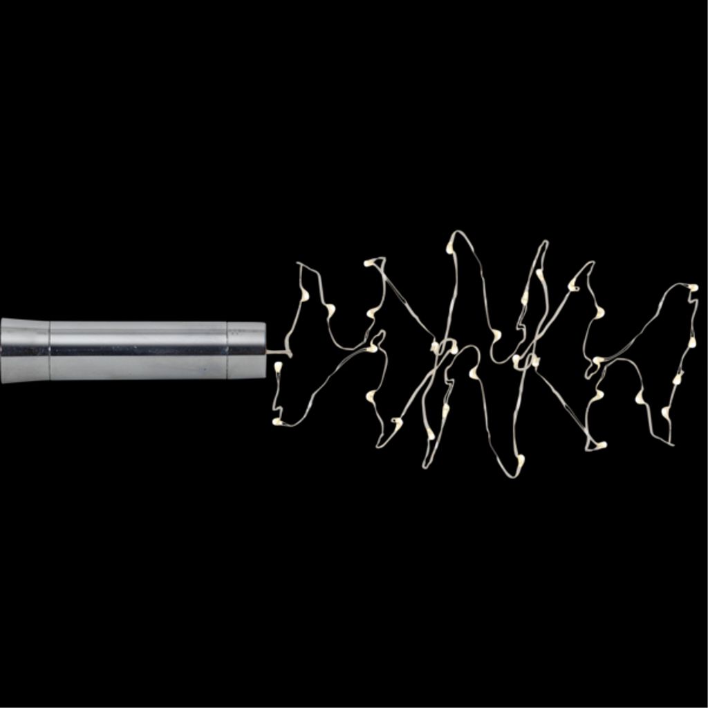 LED-VALAISIN KASTE DROP / 40 LED / 2,0 M / AKKU / AJASTIN