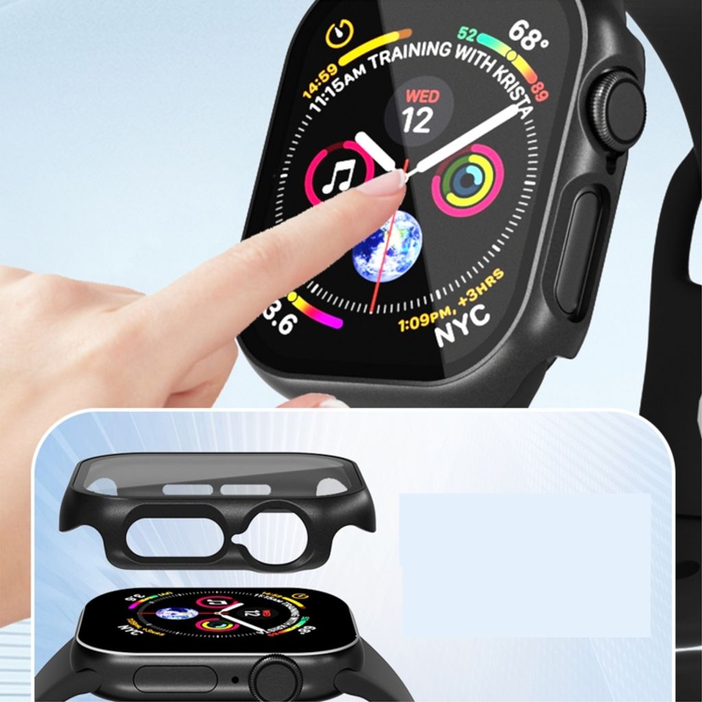 Apple Watch Series 11/10 46mm Deksel med Skjermbeskytter – Hvit