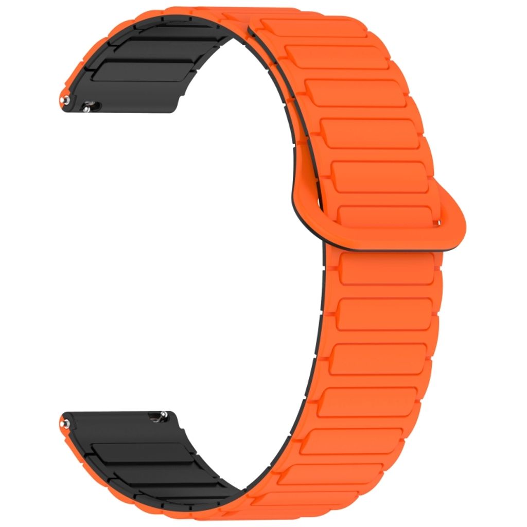Samsung Galaxy Watch 7 40/44mm Klokkereim SILIKON – Oransje/Svart