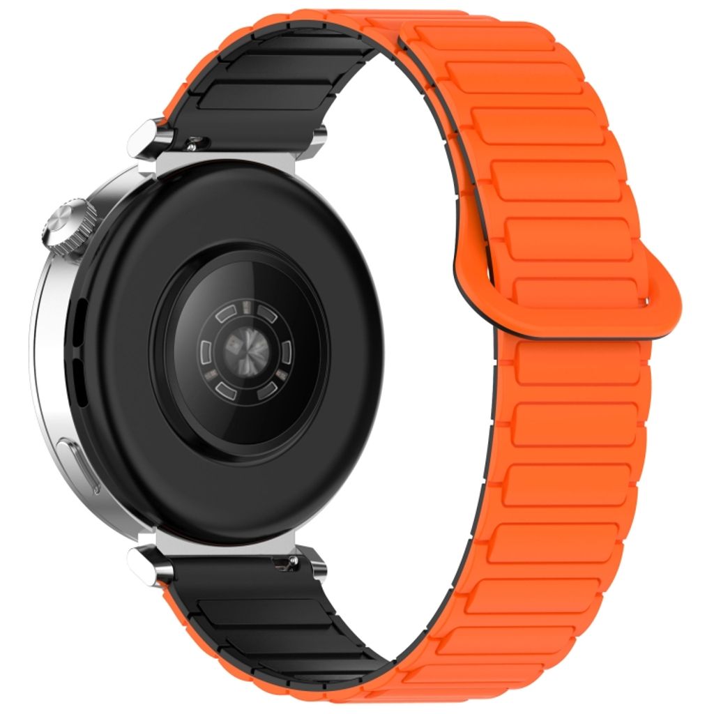 Samsung Galaxy Watch 7 40/44mm Klokkereim SILIKON – Oransje/Svart