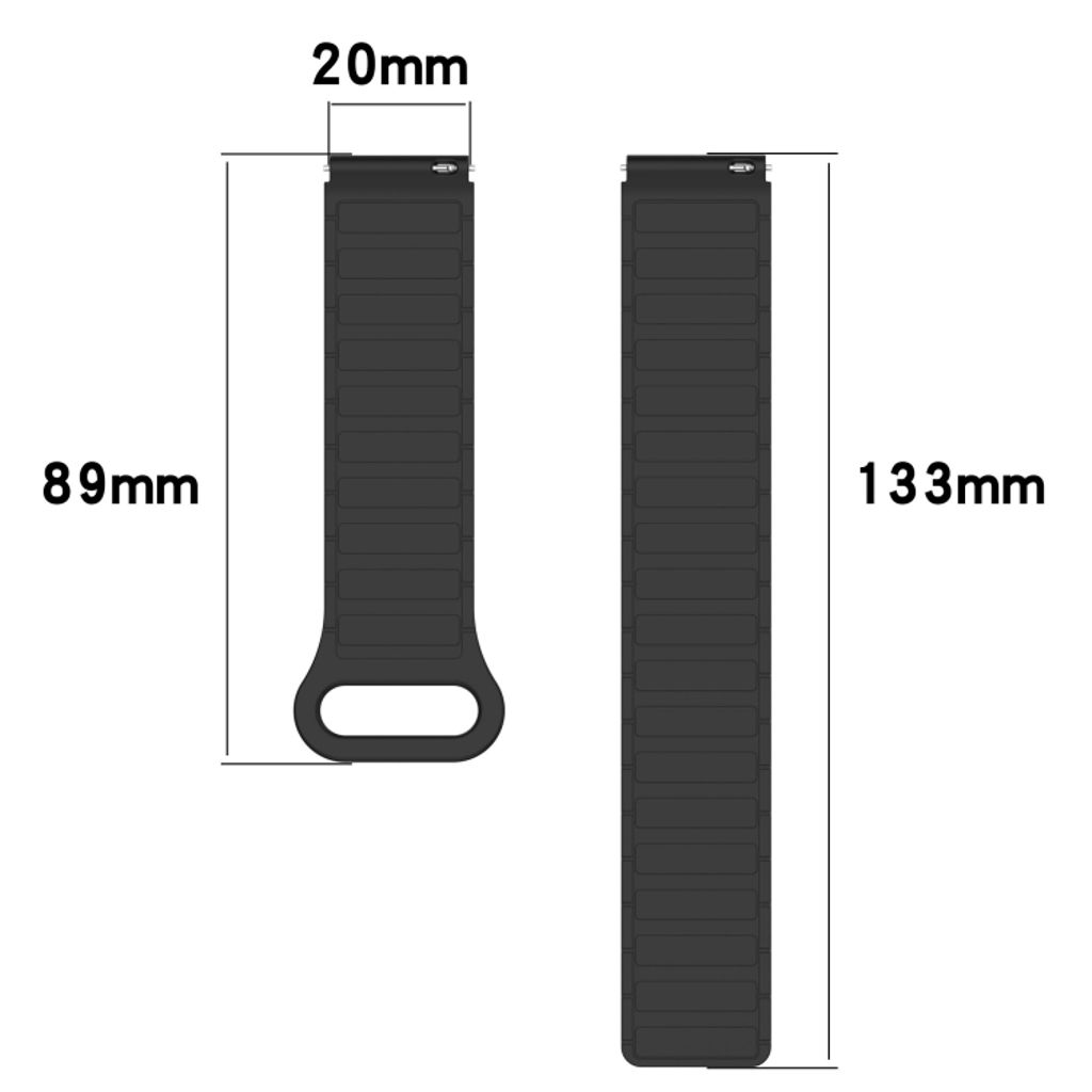 Samsung Galaxy Watch 7 40/44mm Klokkereim SILIKON – Oransje/Svart