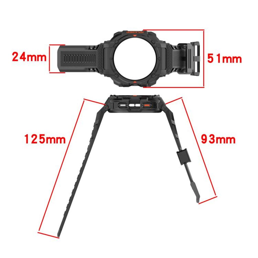 Samsung Galaxy Watch Ultra 47mm/Ultra 2025 Klokkereim TPU – Svart