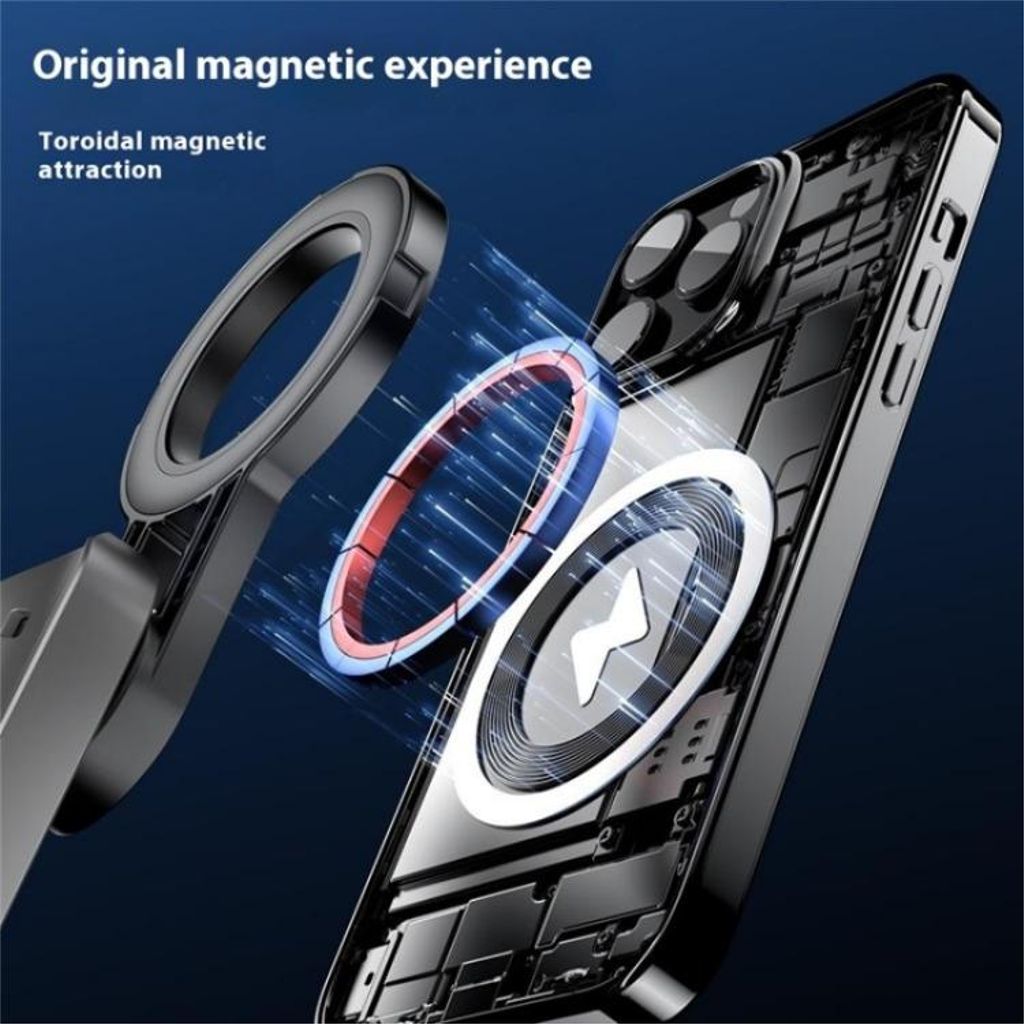 2-i-1 portabel magnetisk tripod och selfiepinne – Svart