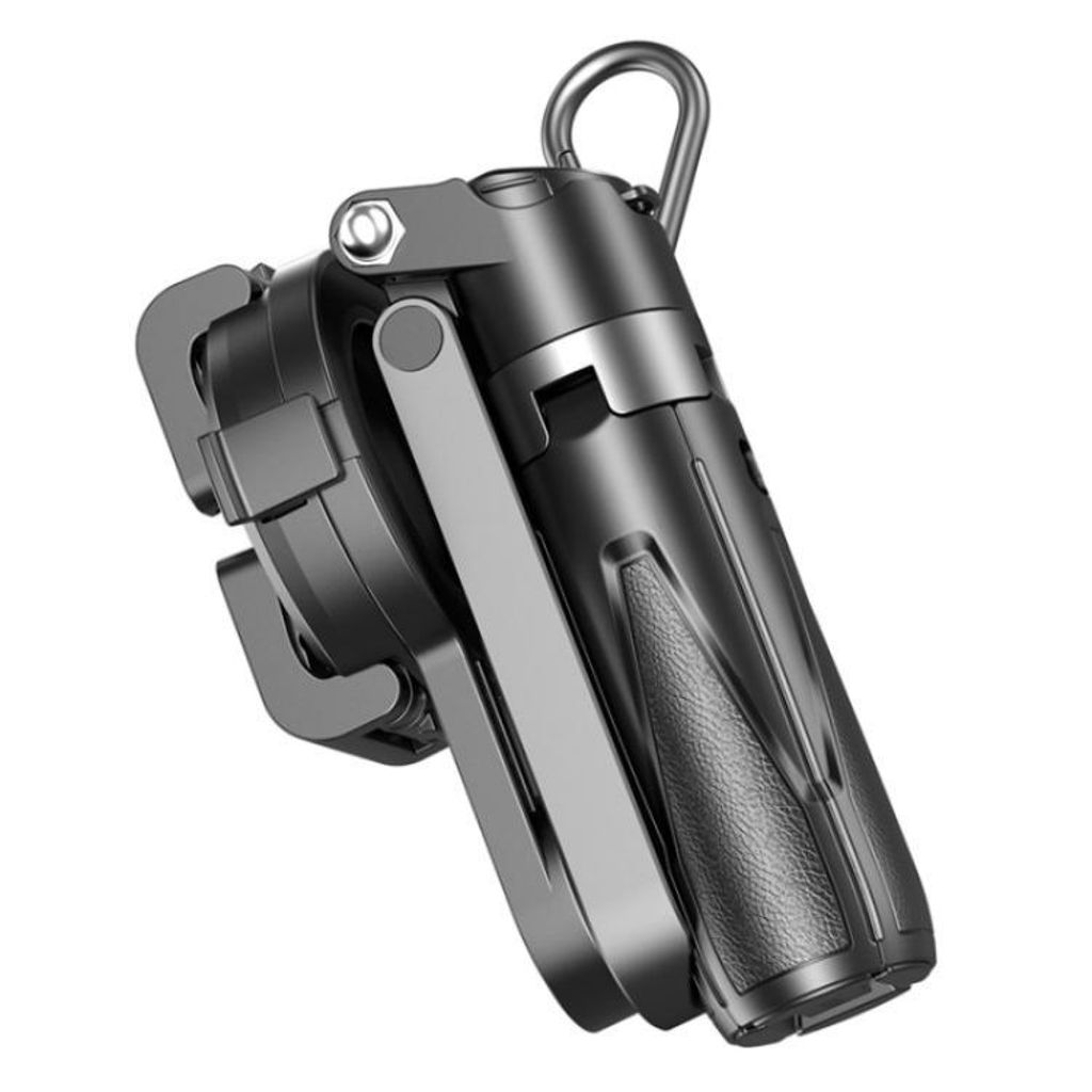 2-i-1 portabel magnetisk tripod och selfiepinne – Svart