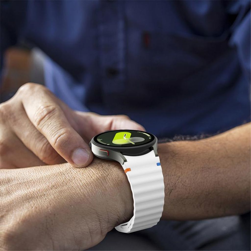 Samsung Galaxy Watch 7 40mm/44mm Silikon Klokkereim - Hvit