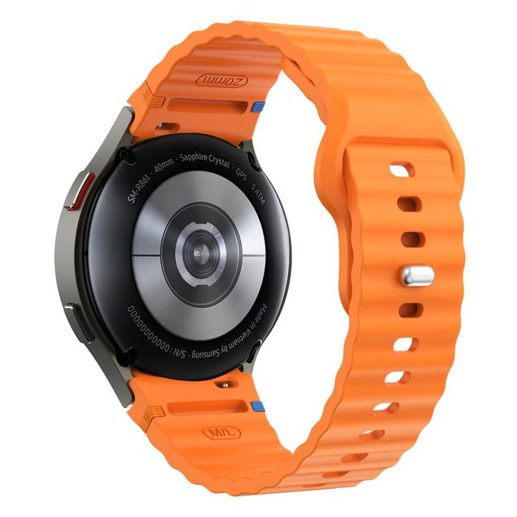 Samsung Galaxy Watch 7 40mm/44mm Klokkereim i silikon - Oransje