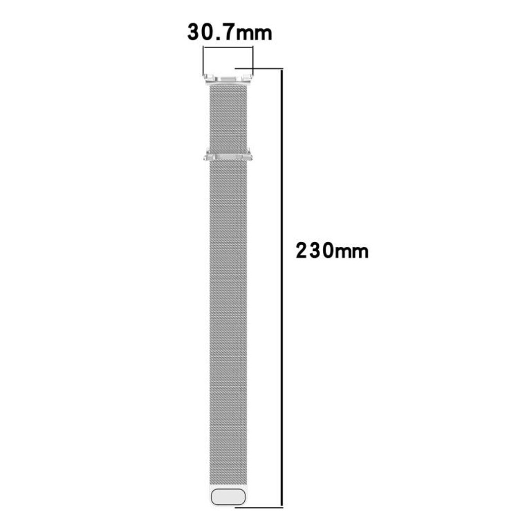 Samsung Galaxy Watch8/Watch8 Classic -kellon ranneke ruostumatonta terästä – hopea