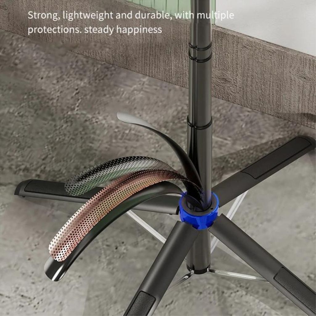 P515 Portabelt fyrbensstativ och selfiestick, 185cm – Svart