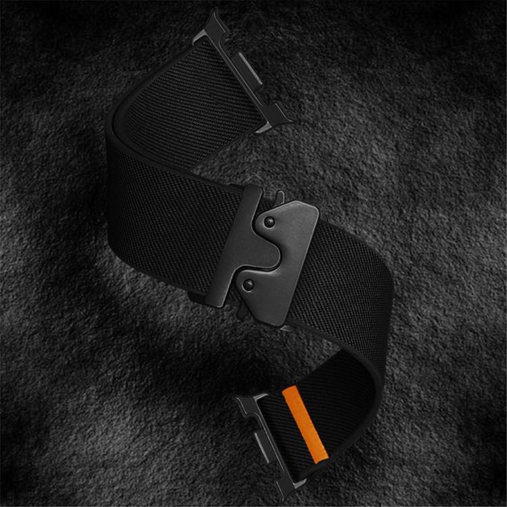 Samsung Galaxy Watch8/Watch8 Classic -kellon ranneke nailonista - musta