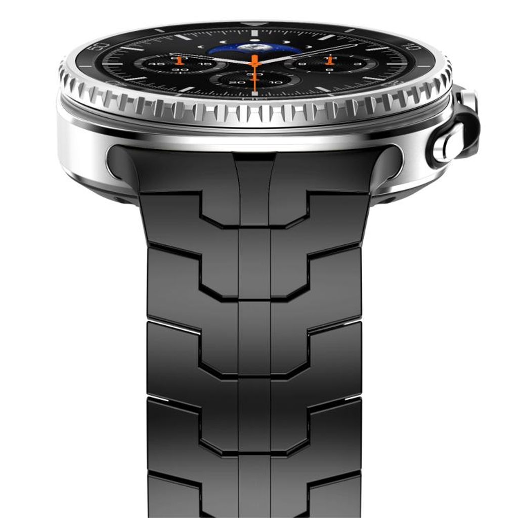 Samsung Galaxy Watch8/Watch8 Classic -kellon ranneke ruostumatonta terästä – musta