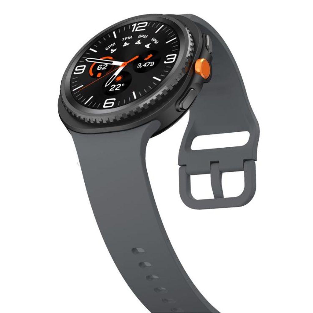 Samsung Galaxy Watch8/Watch8 Classic -kellon silikoniranneke – tummanharmaa