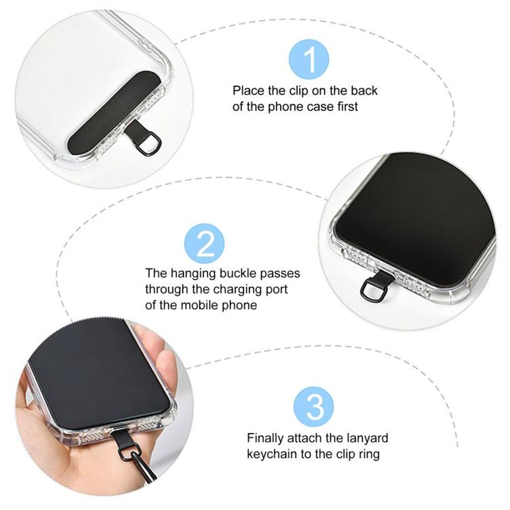 Nylon magnetisk antistöldrem till iPhone  – Svart