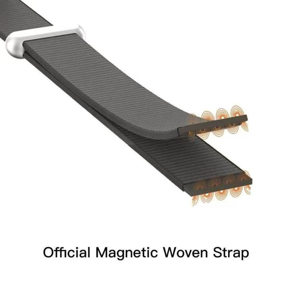 Nylon magnetisk antistöldrem till iPhone  – Svart