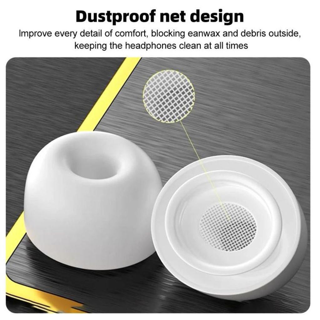 Silikon öronproppar till AirPods Pro 3, storlek L – Vit