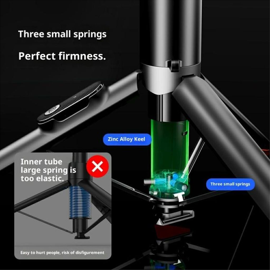 Magnetiskt selfiestativ till smartphones, 1.63m – Svart