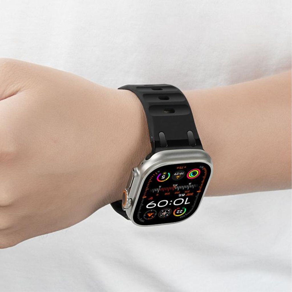 Apple Watch 49mm/46mm/45mm/44mm/42mm Urrem – Sort