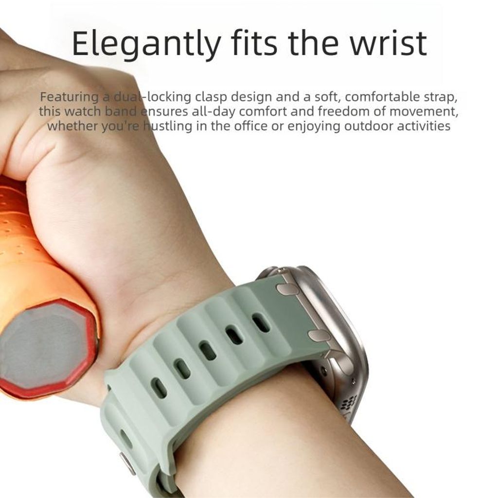 Apple Watch 49mm/46mm/45mm/44mm/42mm Urrem - Grå