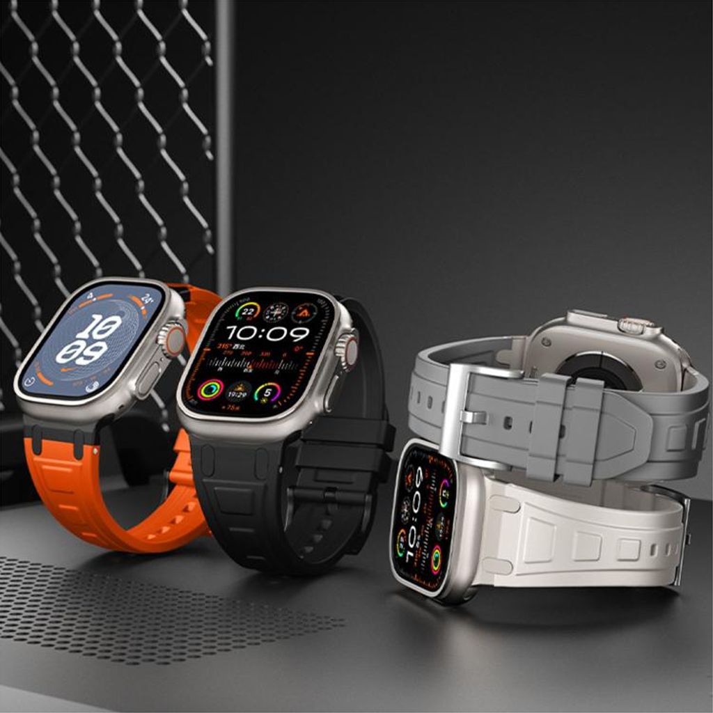 Apple Watch 49mm / 46mm / 45mm / 44mm Urrem Silikone – Sort