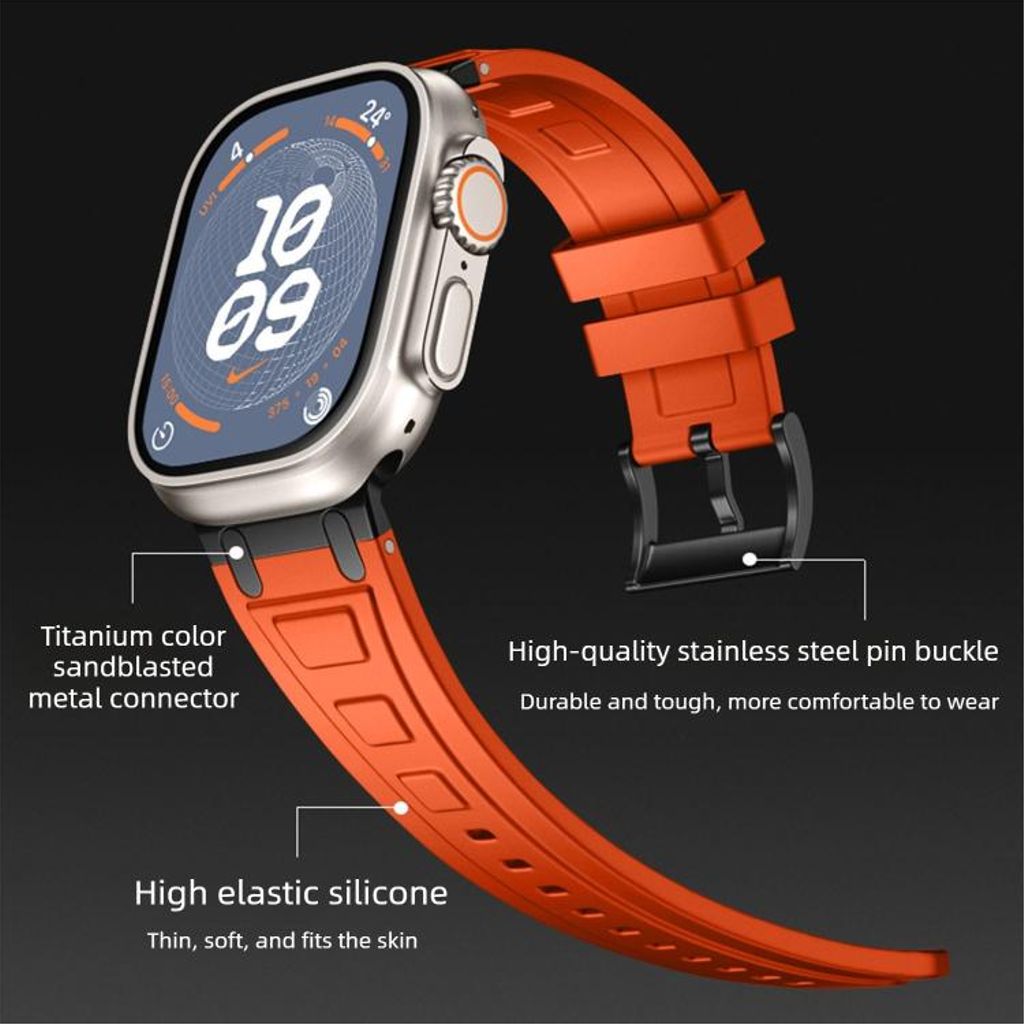 Apple Watch 42mm/41mm/40mm/38mm Silikon Klokkereim – Oransje