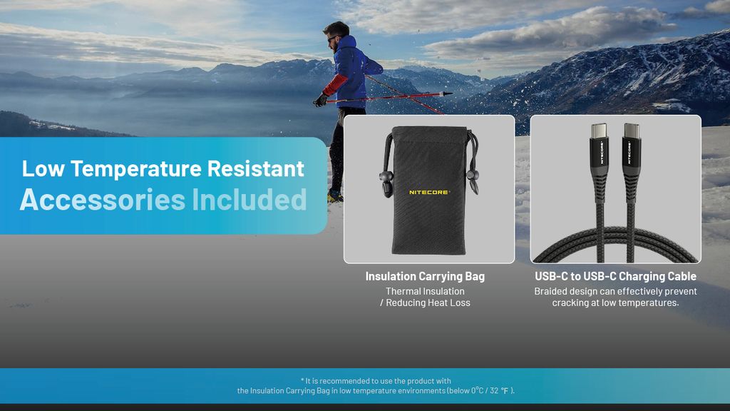 Nitecore SUMMIT 10000 Powerbank 10000mAh - Low Temperature Resistant Carbon Fiber