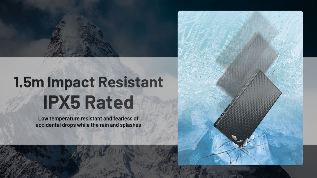 Nitecore SUMMIT 10000 Powerbank 10000mAh - Low Temperature Resistant Carbon Fiber