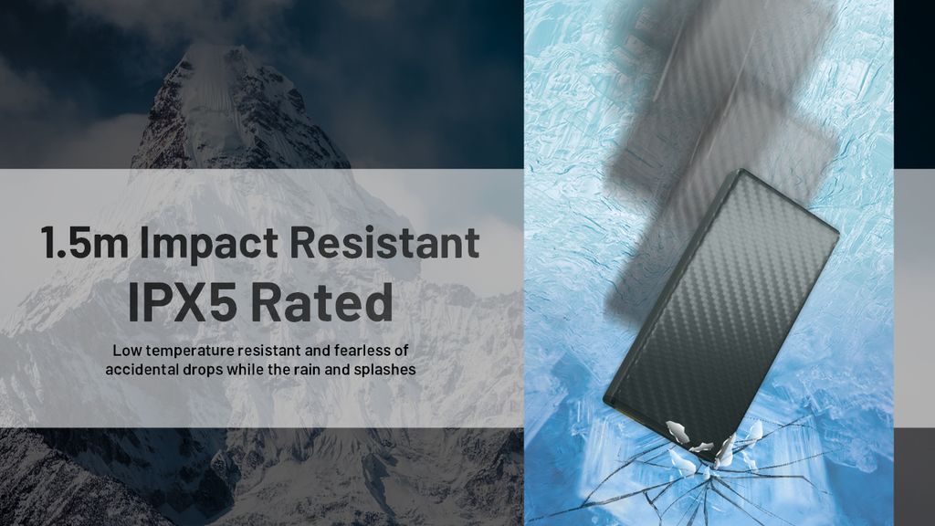 Nitecore SUMMIT 20000 Powerbank 20000mAh - Low Temperature Resistant Carbon Fiber