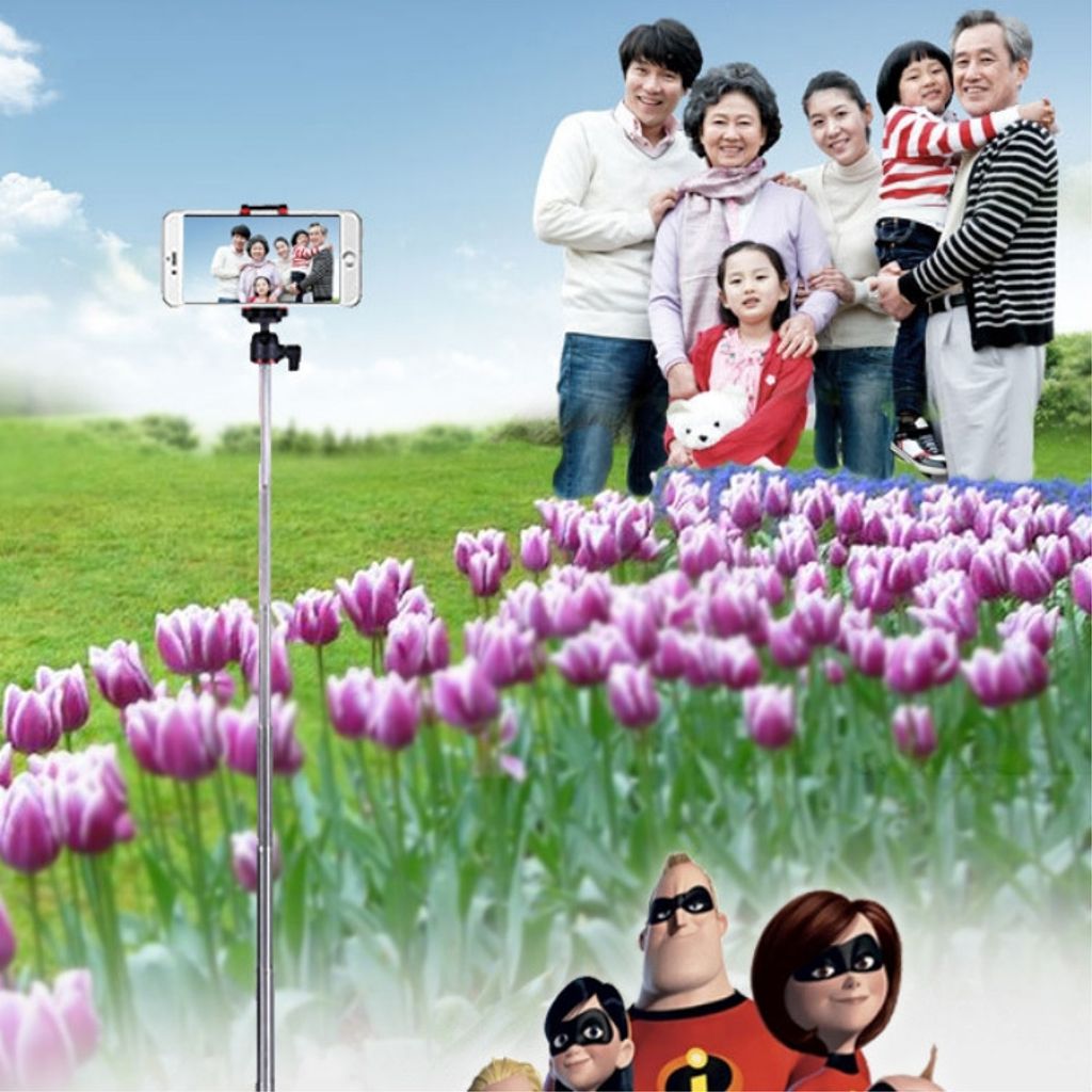 Benro MK10 selfiepinne med bluetooth-stativ 85cm – Blå