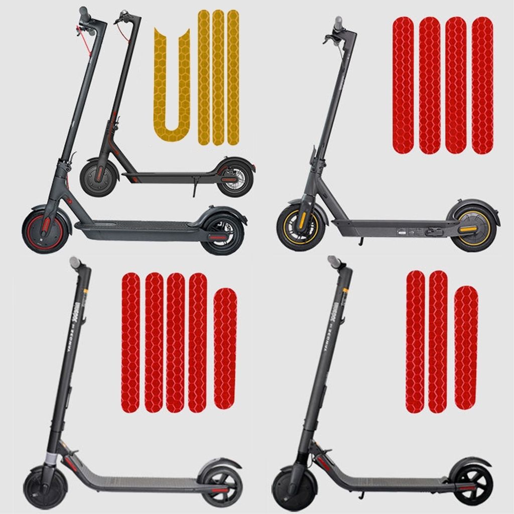 Heijastava tarra Xiaomi Mijia M365/M365 Pro -skootterin lokasuojaan - Keltainen