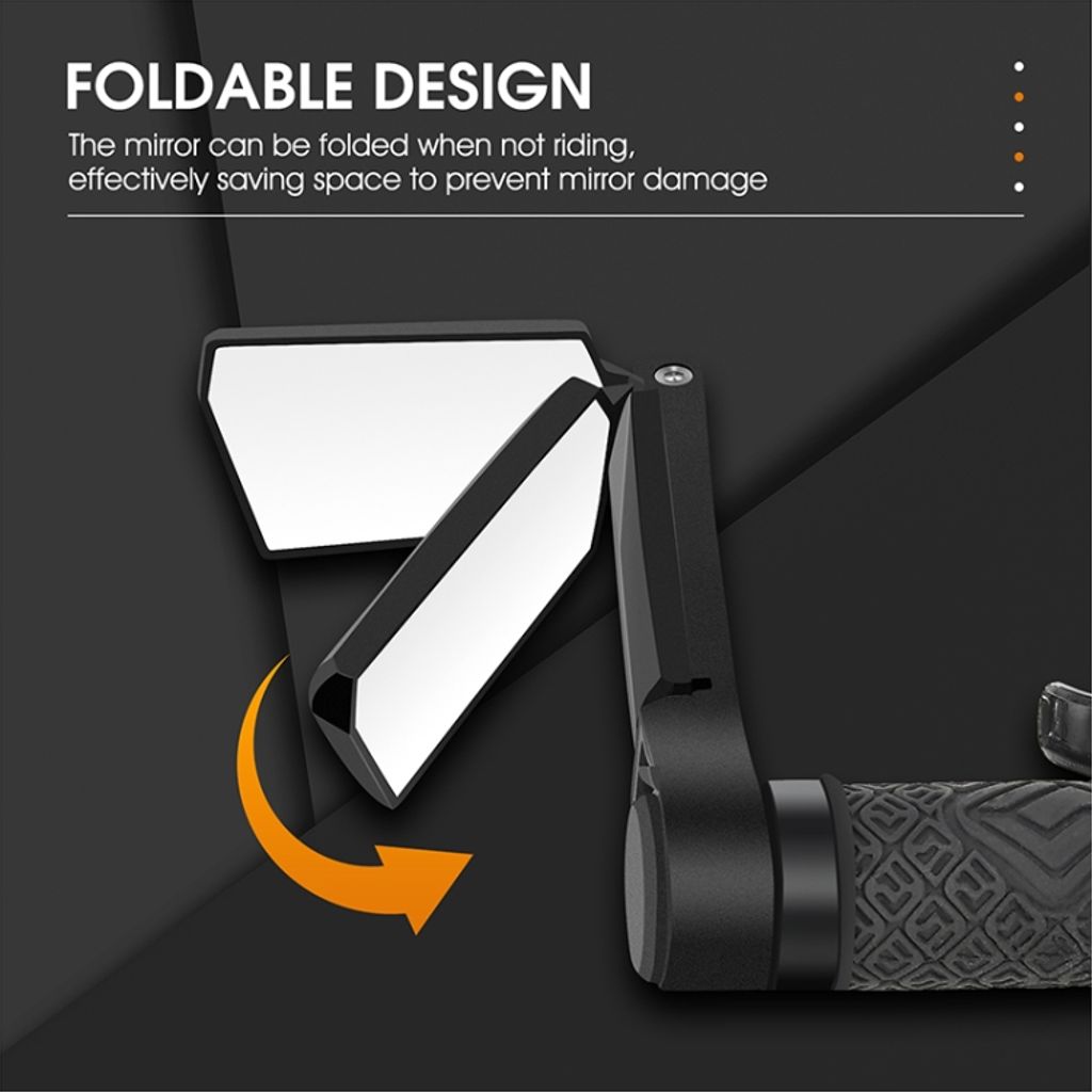 West Biking sammenleggbart bakspeil til sykkel, 2-pakning – svart
