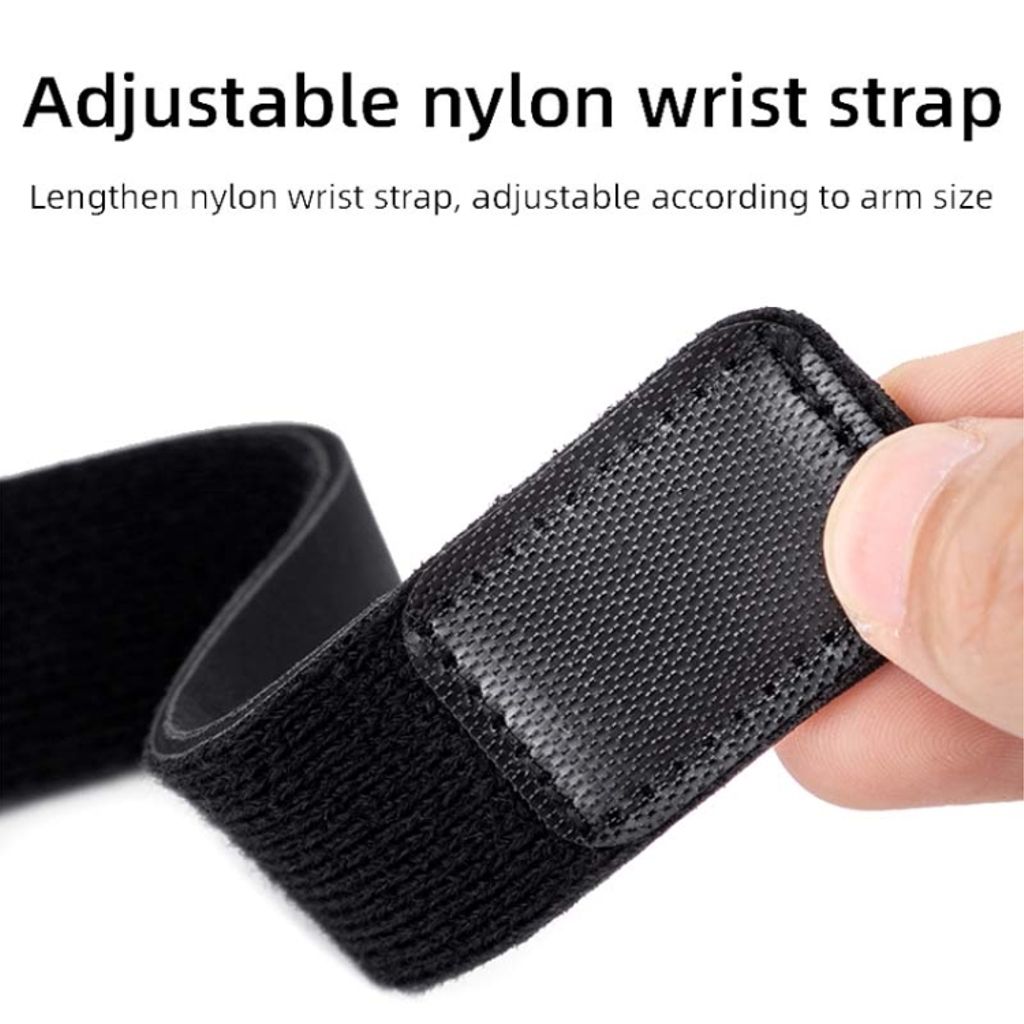 360° roterbart sykkelspeil med justerbar håndleddsstropp – svart