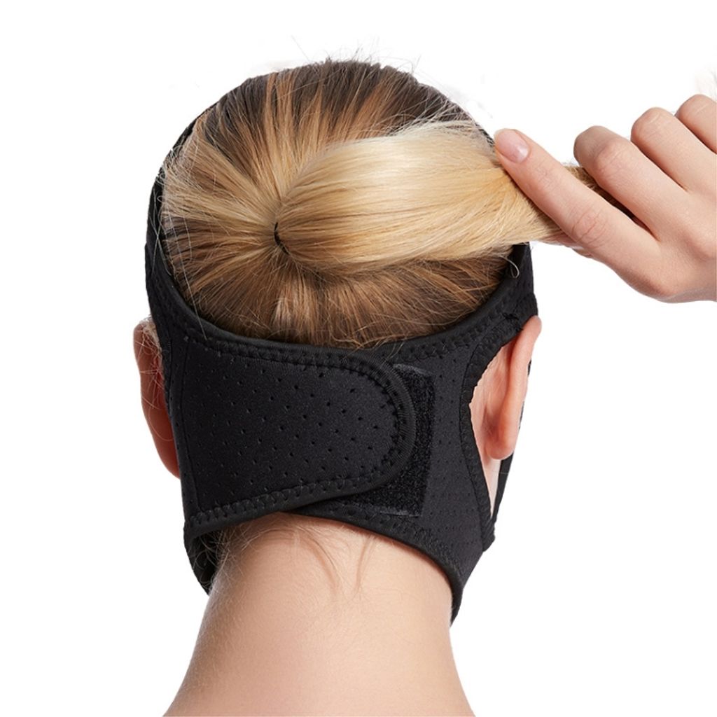 MK122 Anti-snorking trekantet hakebelte – svart