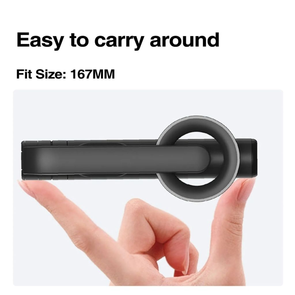 Magnetisk selfiepinne/tripod med fjärrkontroll, 61cm – Svart