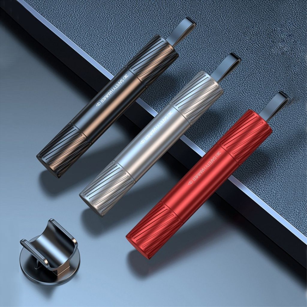 Multifunksjonell sikkerhetshammer – rød