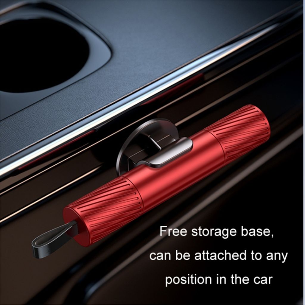 Multifunksjonell sikkerhetshammer – rød