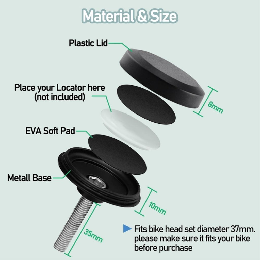 AirTag 1st/2nd Gen Dolt fäste för cykel – Svart