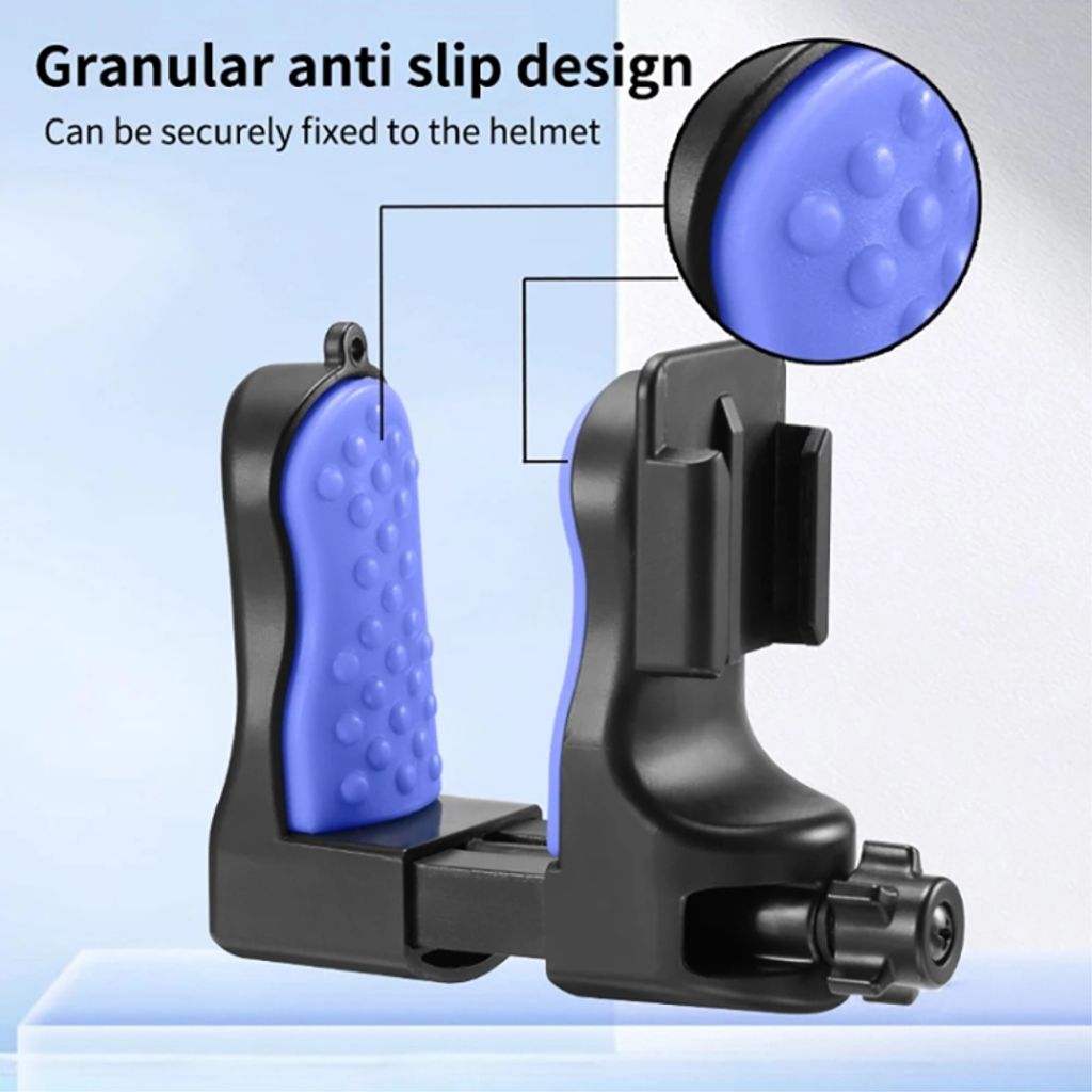 Motorcykelhjelmkrogbeslag til GoPro/DJI/SJCAM – Sort