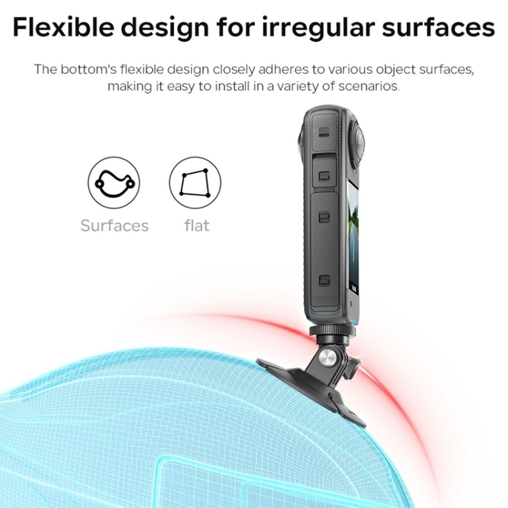 aMagisn fleksibel klæbende montering til DJI/GoPro/Insta360 – Sort