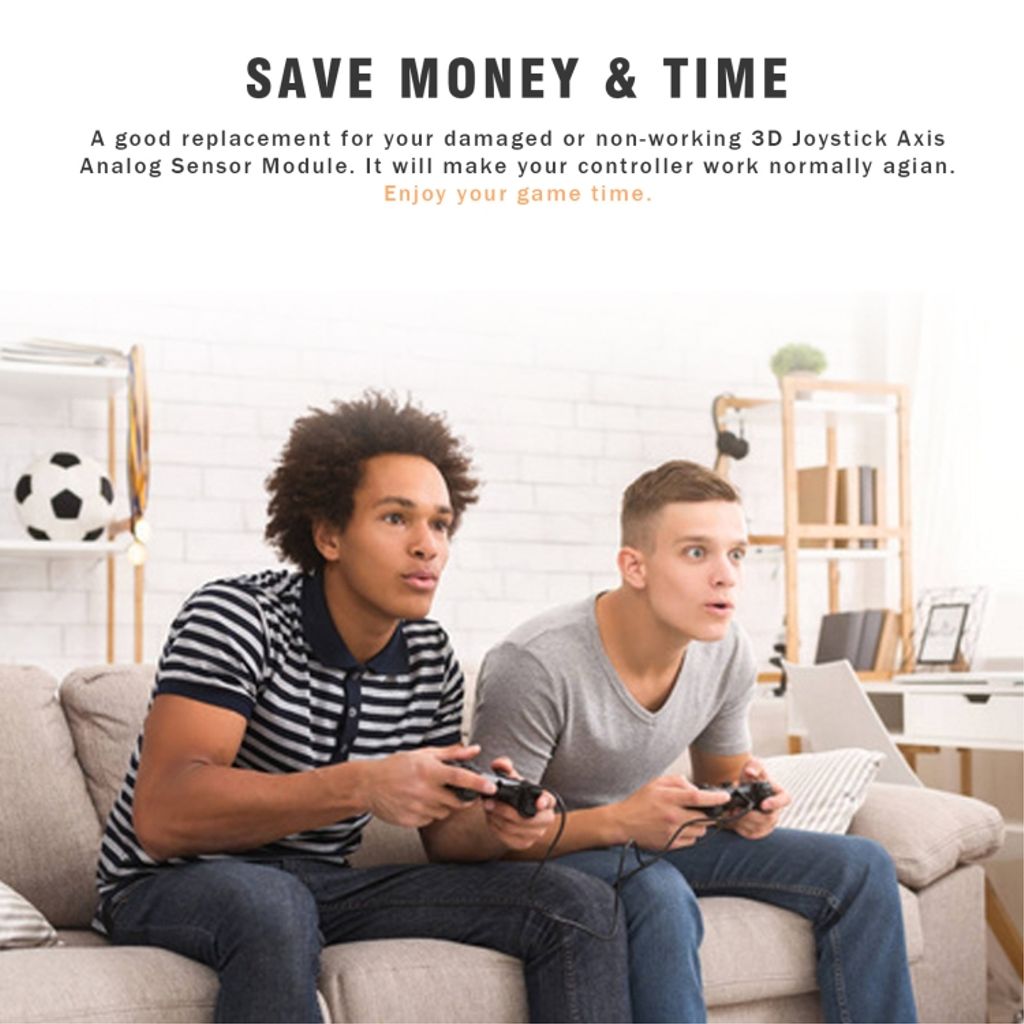 PS5-kontroller, joystick og thumbstick-sett, reparasjonssett