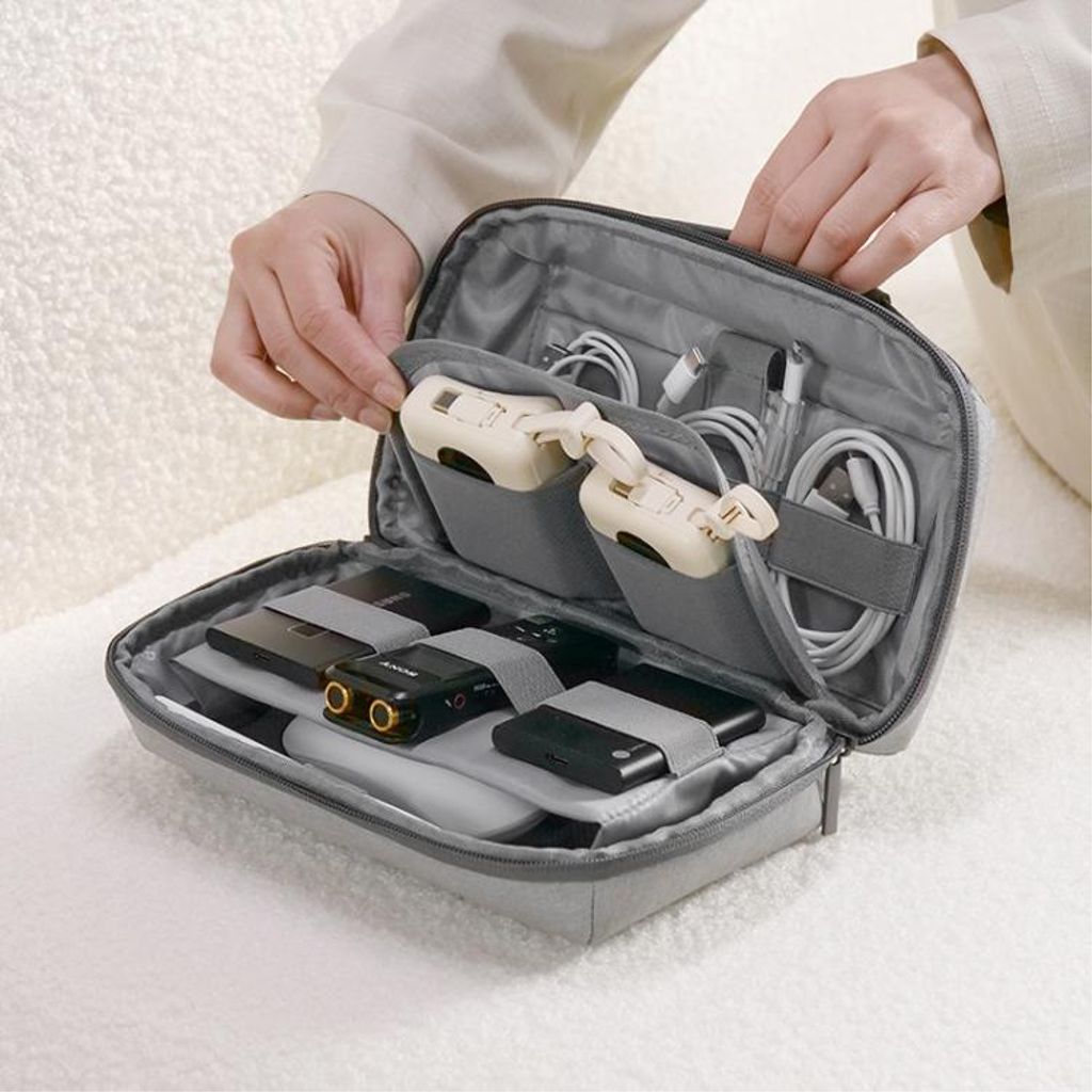 Oppbevaringspose for små elektronikkenheter 23 x 14 x 9,5 cm – svart