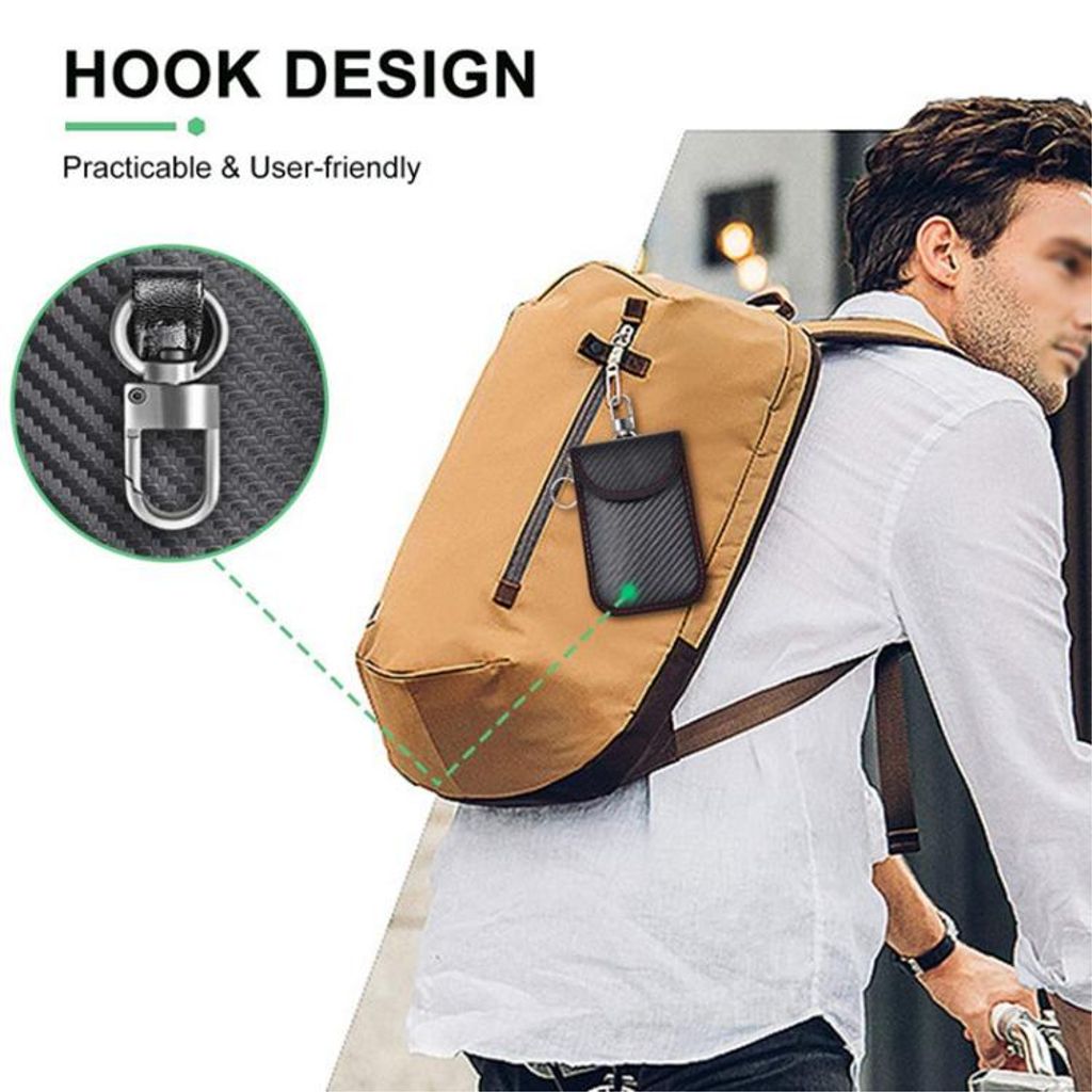 Signaalia estävä Faraday-kotelo autonavaimille RFID-tunnistuksella - musta