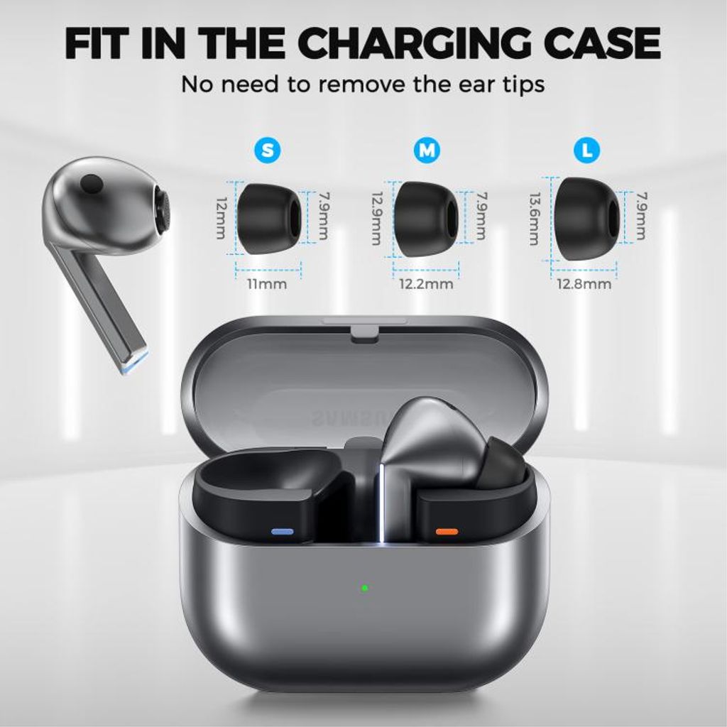 AhaStyle Öronproppar i memory foam till Galaxy Buds3 Pro, 6st S/M/L