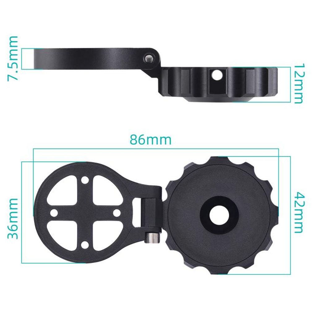 Sykkelstyrefeste for AirTag 2./1. generasjon – svart