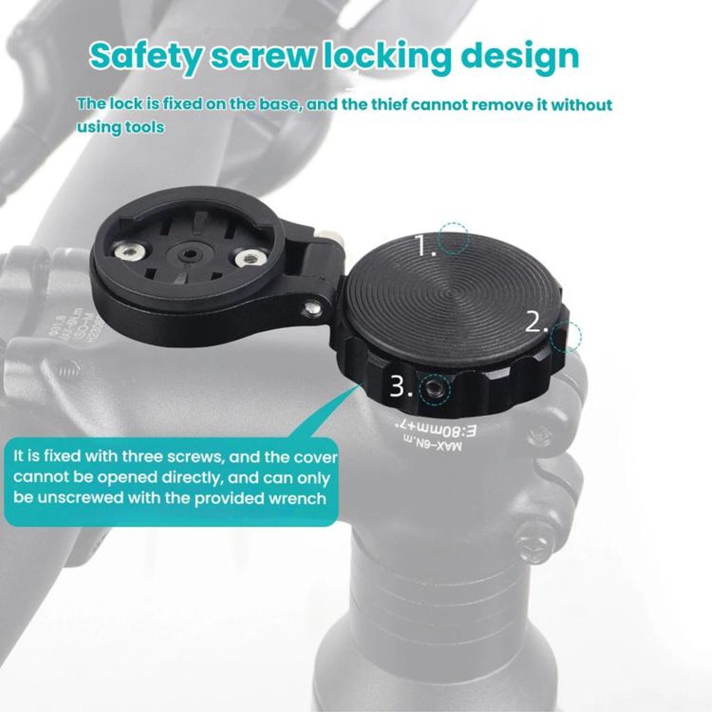 Sykkelstyrefeste for AirTag 2./1. generasjon – svart