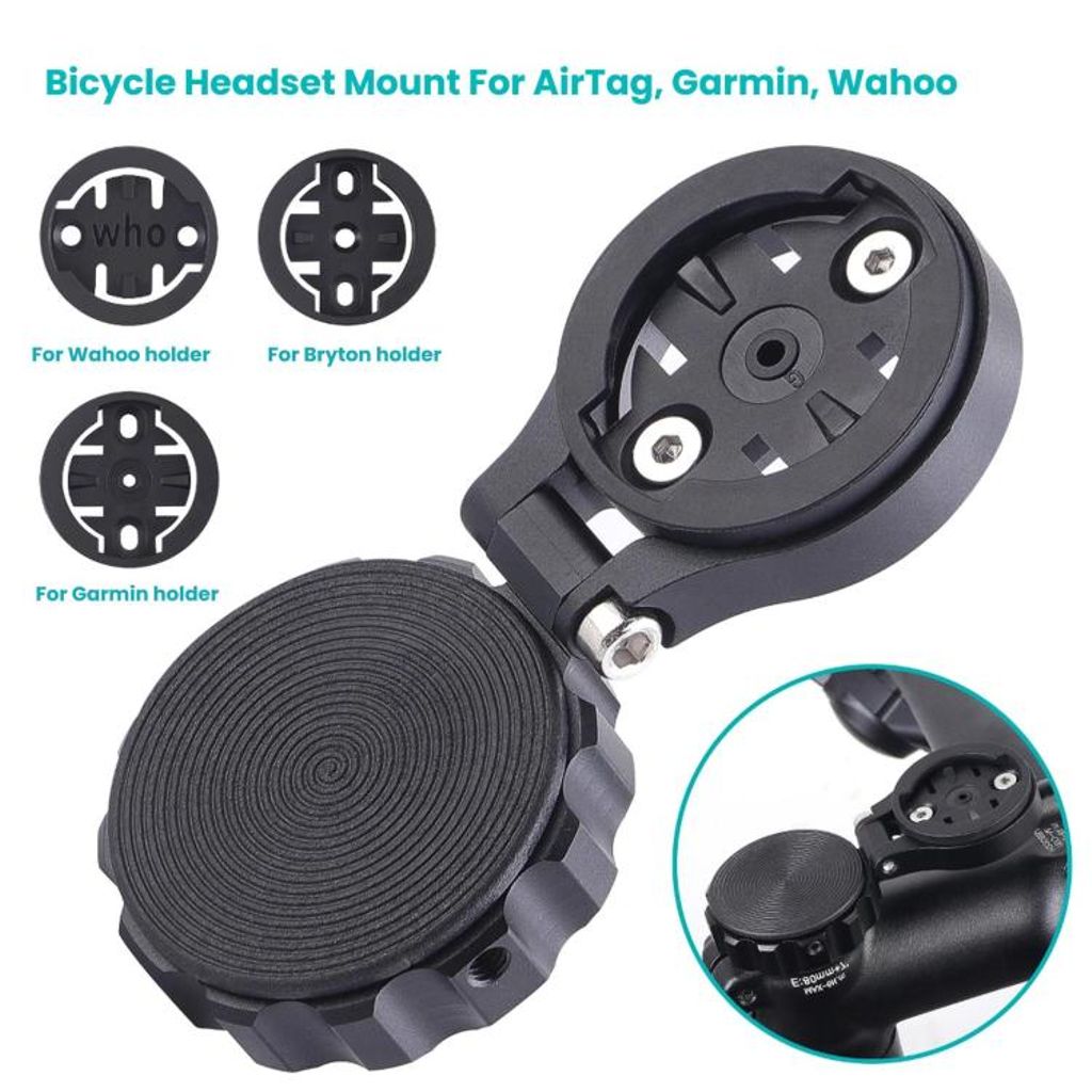 Sykkelstyrefeste for AirTag 2./1. generasjon – svart