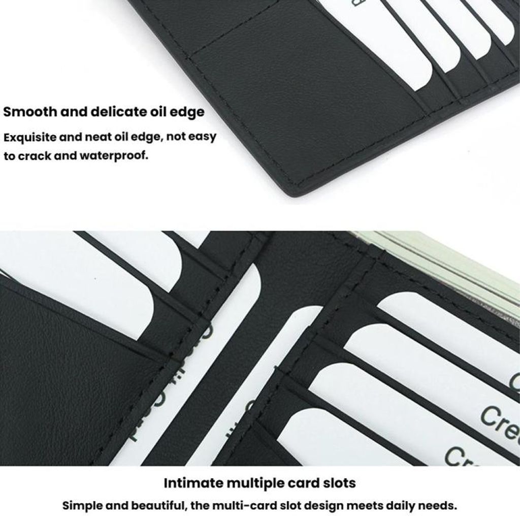 RFID anti-skimming lommebok – svart